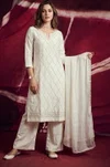 K 1224 By Naisha Glass Crush Beads Work Kurti With Bottom Dupatta 